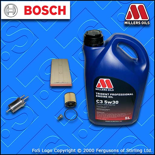 SERVICE KIT for AUDI A3 (8P) 1.6 FSI OIL AIR FUEL FILTERS +5w30 OIL (2003-2007)