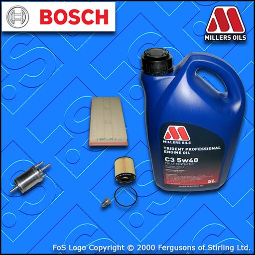 SERVICE KIT for AUDI A3 (8P) 1.6 FSI OIL AIR FUEL FILTERS +5w40 OIL (2003-2007)