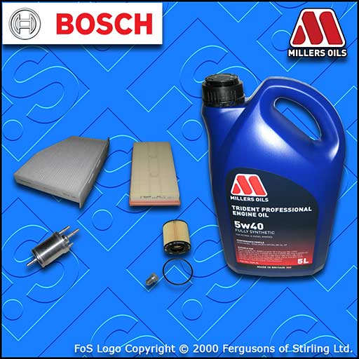 SERVICE KIT for AUDI A3 (8P) 1.6 FSI OIL AIR FUEL CABIN FILTER +OIL (2003-2007)