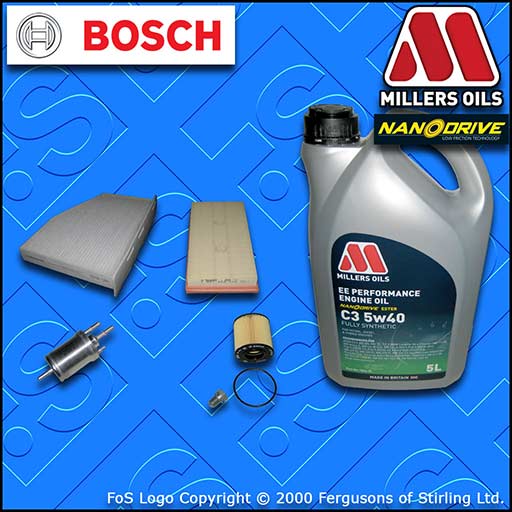 SERVICE KIT for AUDI A3 (8P) 1.6 FSI OIL AIR FUEL CABIN FILTER +OIL (2003-2007)