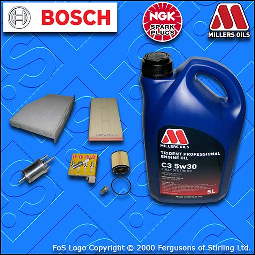 SERVICE KIT AUDI A3 (8P) 1.6 FSI OIL AIR FUEL CABIN FILTER PLUGS+OIL (2003-2007)