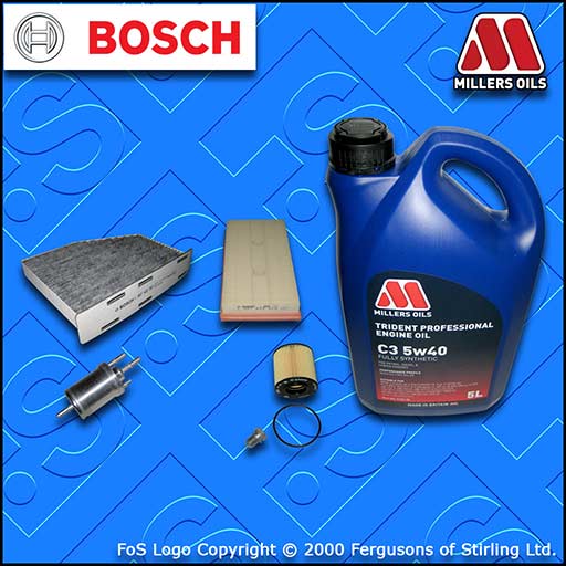 SERVICE KIT for AUDI A3 (8P) 1.6 FSI OIL AIR FUEL CABIN FILTER +OIL (2003-2007)