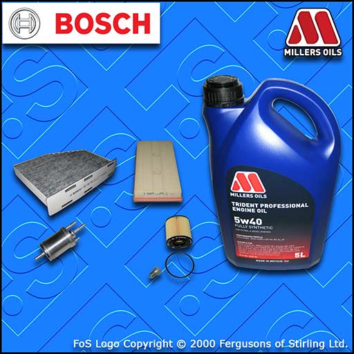 SERVICE KIT for AUDI A3 (8P) 1.6 FSI OIL AIR FUEL CABIN FILTER +OIL (2003-2007)