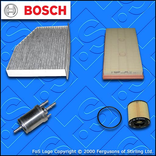 SERVICE KIT for AUDI A3 (8P) 1.6 FSI OIL AIR FUEL CABIN FILTER (2003-2007)