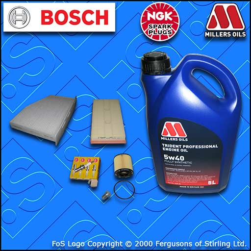 SERVICE KIT for AUDI A3 (8P) 1.6 FSI OIL AIR CABIN FILTER PLUGS +OIL (2003-2007)