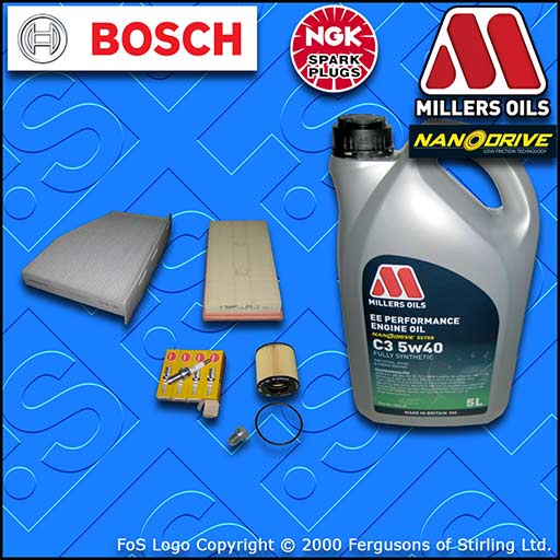 SERVICE KIT for AUDI A3 (8P) 1.6 FSI OIL AIR CABIN FILTER PLUGS +OIL (2003-2007)