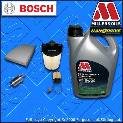 SERVICE KIT VW GOLF MK5 1K 1.4 TSI CAXA OIL AIR FUEL CABIN FILTER +OIL 2007-2008