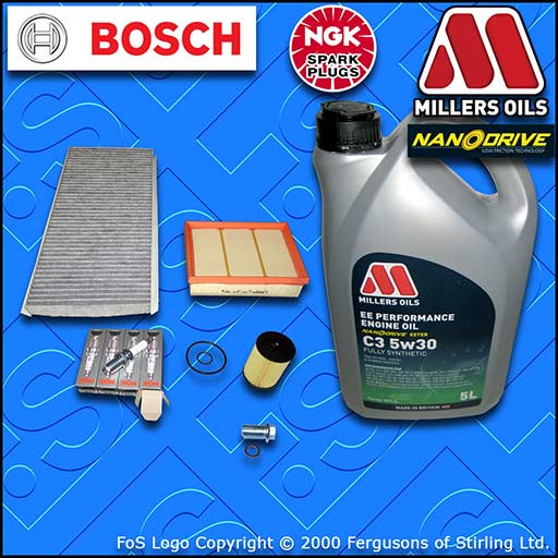 SERVICE KIT for MERCEDES A-CLASS W169 A200 TURBO OIL AIR CABIN FILTER PLUGS +OIL