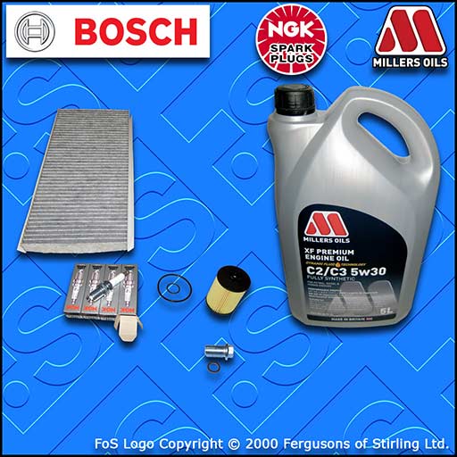 SERVICE KIT for MERCEDES A-CLASS W169 A200 TURBO OIL CABIN FILTER PLUGS with OIL