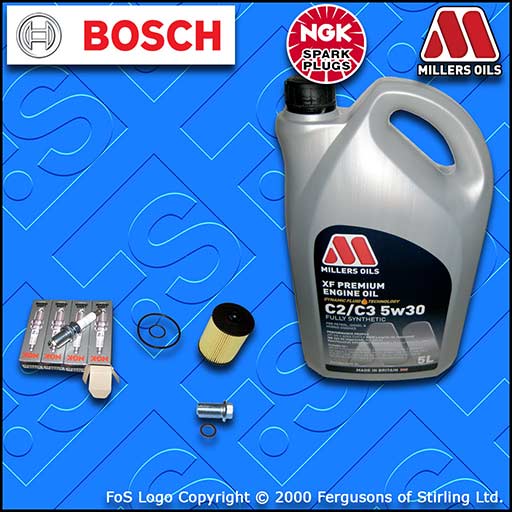 SERVICE KIT for MERCEDES A-CLASS W169 A200 TURBO OIL FILTER PLUGS with XF OIL