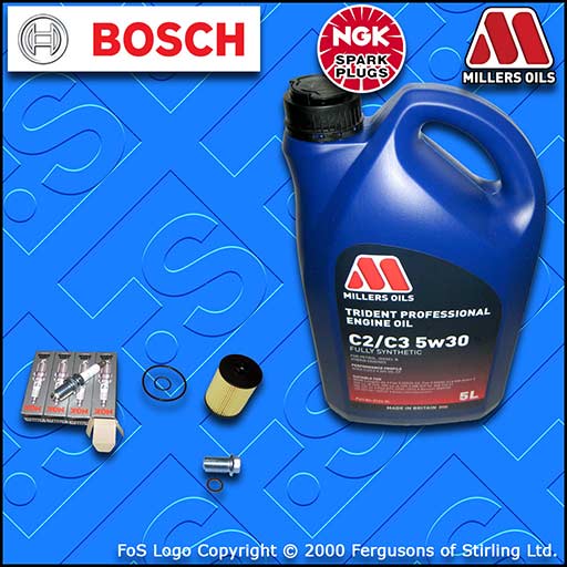 SERVICE KIT for MERCEDES A-CLASS W169 A200 TURBO OIL FILTER PLUGS with C2/C3 OIL