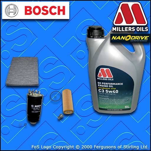 SERVICE KIT for AUDI A3 (8L) 1.9 TDI OIL FUEL CABIN FILTER +5w40 OIL (1997-2003)