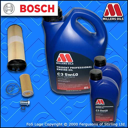 SERVICE KIT for MERCEDES C200 C220 CDI 204 OM646 OIL AIR FILTER +OIL (2007-2009)