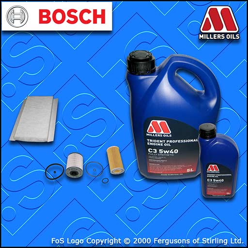 SERVICE KIT for VAUXHALL VECTRA C 2.0 DTI OIL FUEL CABIN FILTER +OIL (2002-2008)