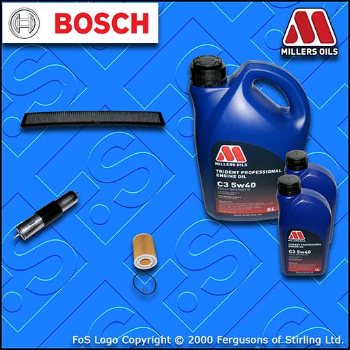 SERVICE KIT for BMW 3 SERIES E46 320I M52 OIL FUEL CABIN FILTER +OIL (1998-2000)