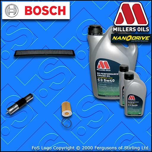 SERVICE KIT for BMW 3 SERIES E46 320I M52 OIL FUEL CABIN FILTER +OIL (1998-2000)