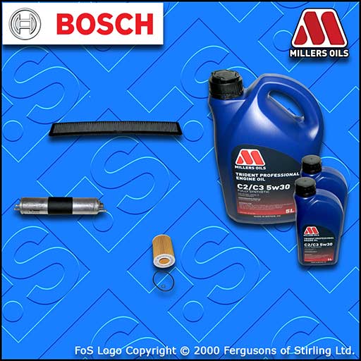 SERVICE KIT for BMW 3 SERIES E46 325I OIL FUEL CABIN FILTER +C2/C3 OIL 2000-2007