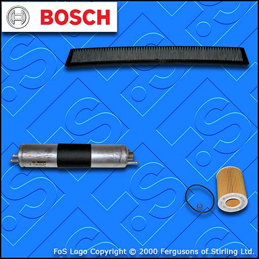SERVICE KIT for BMW 3 SERIES (E46) 330I BOSCH OIL FUEL CABIN FILTERS (2000-2007)
