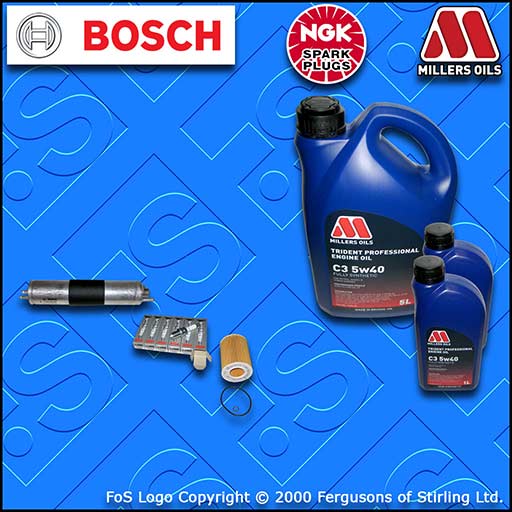 SERVICE KIT for BMW 3 SERIES E46 320I M54 OIL FUEL FILTER PLUGS +OIL (2000-2007)