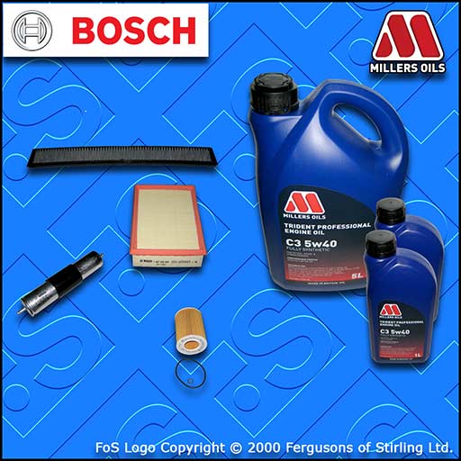 SERVICE KIT BMW 3 SERIES E46 320I M52 OIL AIR FUEL CABIN FILTER +OIL (1998-2000)