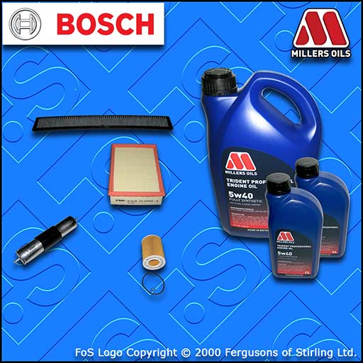 SERVICE KIT for BMW 3 SERIES E46 323I OIL AIR FUEL CABIN FILTER +OIL (1998-2000)