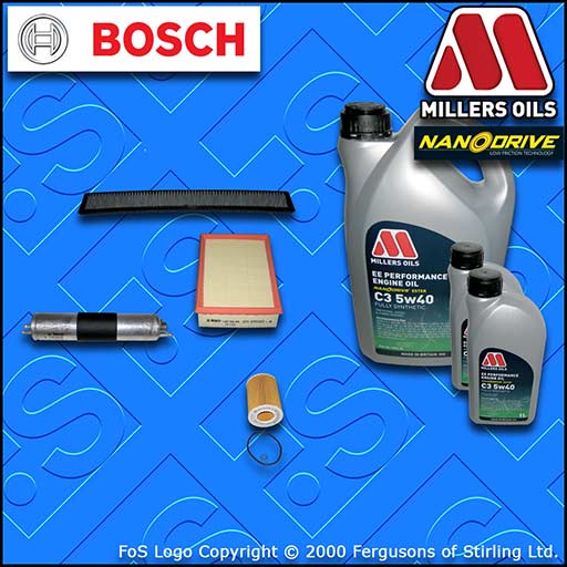 SERVICE KIT for BMW 3 SERIES E46 325I OIL AIR FUEL CABIN FILTER +OIL (2000-2007)