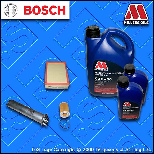 SERVICE KIT for BMW 5 SERIES (E39) 530i OIL AIR FUEL FILTERS +LL OIL (2000-2003)