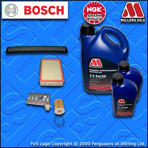 SERVICE KIT for BMW X3 (E83) 3.0I M54 OIL AIR CABIN FILTER PLUGS +OIL 2004-2006