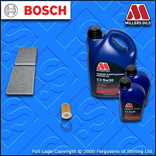 SERVICE KIT for BMW 5 SERIES (E39) 520I M54 OIL CABIN FILTER +5w30 OIL 2000-2004