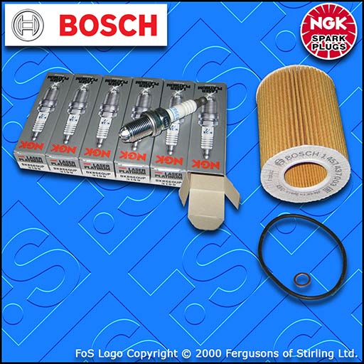 SERVICE KIT for BMW 5 SERIES (E39) 530I BOSCH OIL FILTER NGK PLUGS (2000-2003)