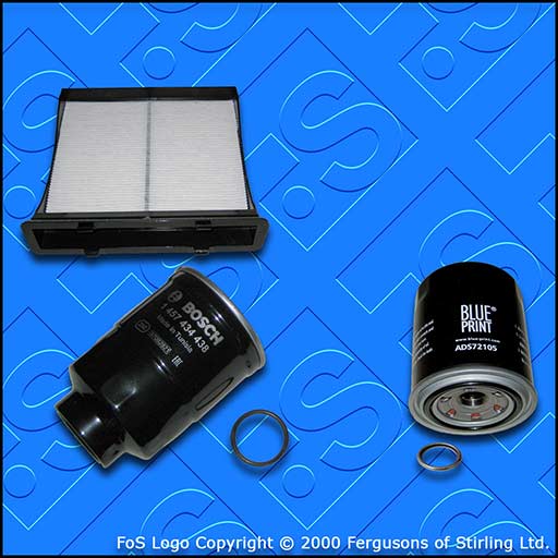 SERVICE KIT for SUBARU FORESTER 2.0 D BOSCH OIL FUEL CABIN FILTERS (2008-2013)