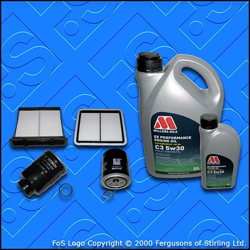 SERVICE KIT for SUBARU FORESTER 2.0 D OIL AIR FUEL CABIN FILTER +OIL (2008-2013)