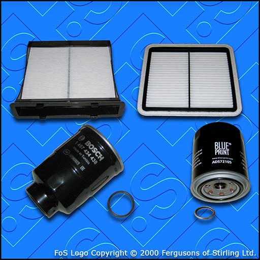 SERVICE KIT for SUBARU FORESTER 2.0 D BOSCH OIL AIR FUEL CABIN FILTERS 2008-2013