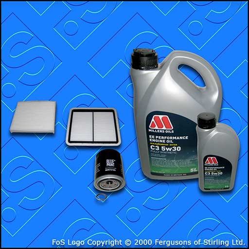 SERVICE KIT for SUBARU OUTBACK 2.0 D OIL AIR CABIN FILTER +5w30 EE OIL 2009-2015