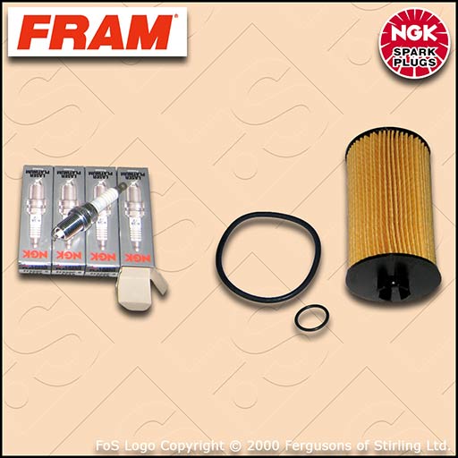 SERVICE KIT VAUXHALL CORSA D 1.6 TURBO SRI VXR FRAM OIL FILTER PLUGS (2007-2014