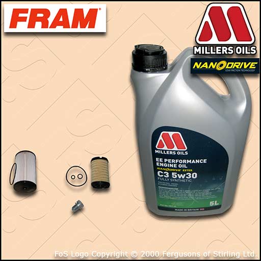 SERVICE KIT VW TIGUAN (5N) 2.0 TDI ENG CF/CL FRAM OIL FUEL FILTER +OIL 2007-2011