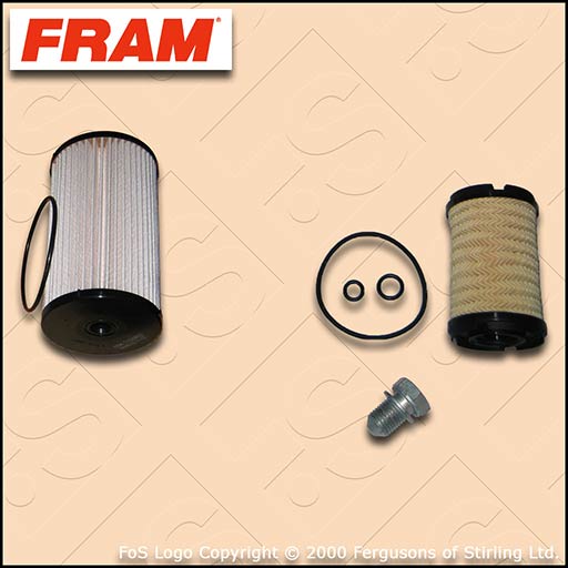 SERVICE KIT for AUDI A3 (8P) 1.6 TDI CAYB CAYC FRAM OIL FUEL FILTERS (2009-2012)