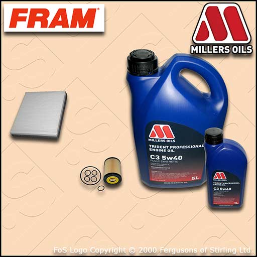 SERVICE KIT VAUXHALL ZAFIRA MK2 1.7 CDTI FRAM OIL CABIN FILTERS +OIL (2008-2011)