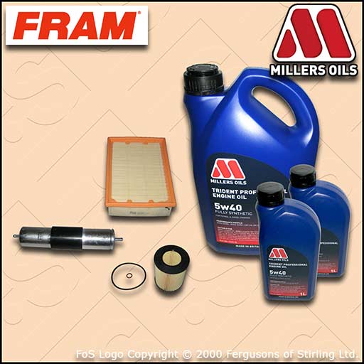 SERVICE KIT for BMW 5 SERIES 528I E39 FRAM OIL AIR FUEL FILTERS +OIL (1995-2000)
