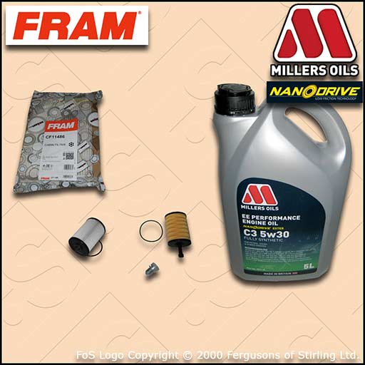 SERVICE KIT AUDI A3 (8P) 1.9 TDI OIL FUEL CABIN FILTER FF=116MM +OIL (2003-2006)