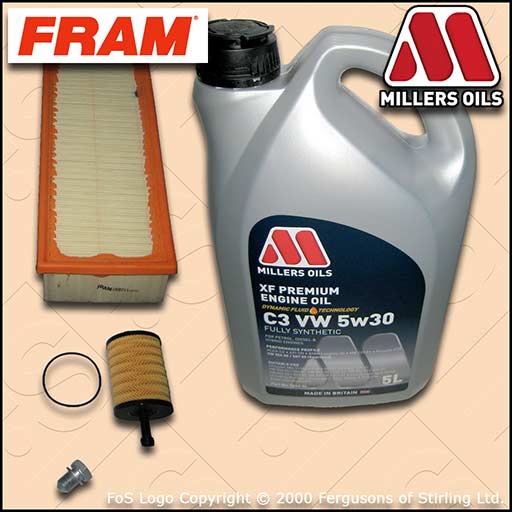SERVICE KIT for AUDI A3 (8P) 2.0 TDI FRAM OIL AIR FILTERS with OIL (2003-2010)