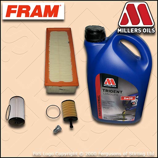 SERVICE KIT for AUDI A3 (8P) 1.9 TDI FRAM OIL AIR FUEL FILTERS +OIL (2005-2009)