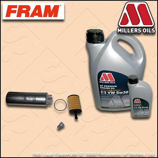 SERVICE KIT for VW TRANSPORTER T5 1.9 TDI FRAM OIL FUEL FILTERS +OIL (2003-2009)