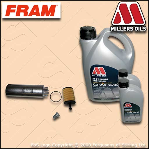 SERVICE KIT for VW TRANSPORTER T5 1.9 TDI FRAM OIL FUEL FILTERS +OIL (2003-2009)