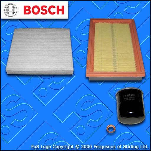 SERVICE KIT for NISSAN X-TRAIL 2.0 BOSCH OIL AIR CABIN FILTERS (2001-2007)