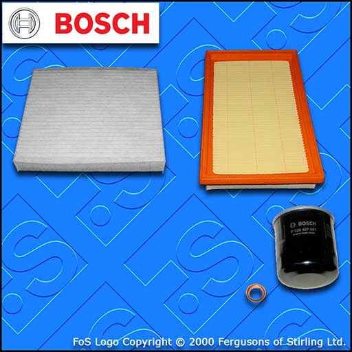 SERVICE KIT for NISSAN X-TRAIL 2.0 BOSCH OIL AIR CABIN FILTERS (2001-2007)