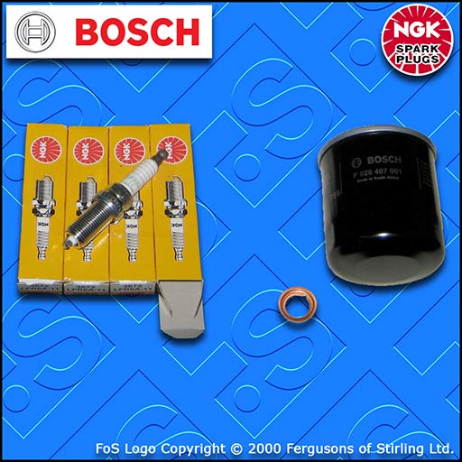 SERVICE KIT for NISSAN X-TRAIL 2.0 BOSCH OIL FILTER NGK SPARK PLUGS (2001-2007)