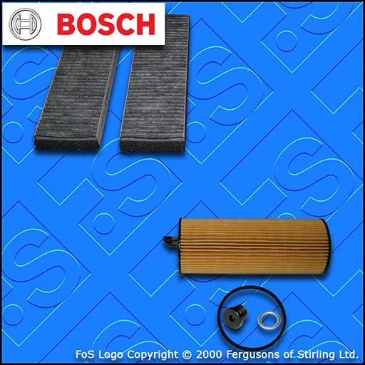 SERVICE KIT for AUDI A6 (C6) 3.0 TDI BOSCH OIL CABIN FILTERS SUMP PLUG 2006-2008