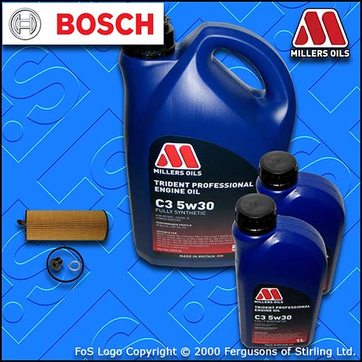 SERVICE KIT for AUDI A5 2.7 TDI OIL FILTER +C3 OIL (2007-2008)