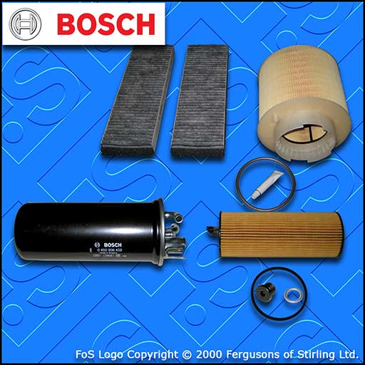 SERVICE KIT for AUDI A6 (C6) 3.0 TDI BOSCH OIL AIR FUEL CABIN FILTER (2006-2008)